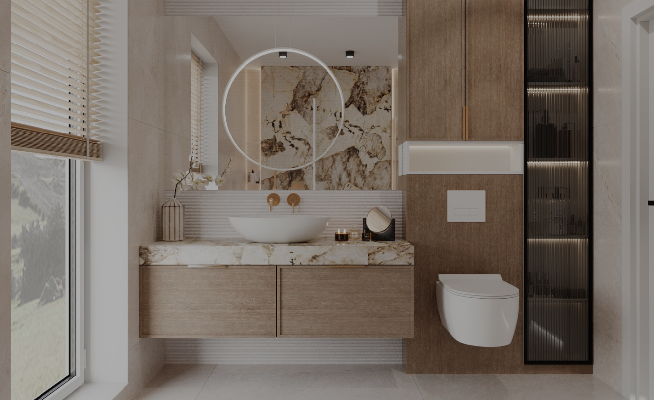 Projekt wnętrza w Przebieczanach, zrealizowany przez studio projektowania wnętrz Wykreślone